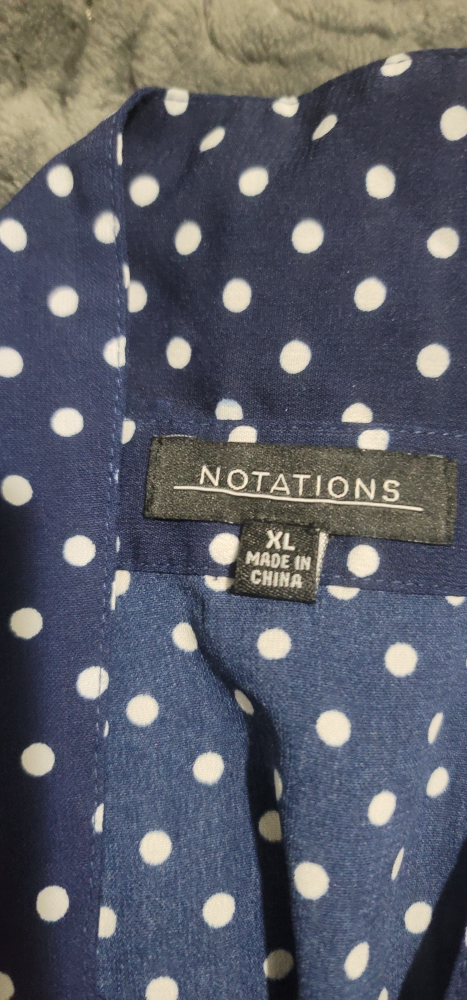 Notations Polka Dot Blouse - Size XL - photo 3