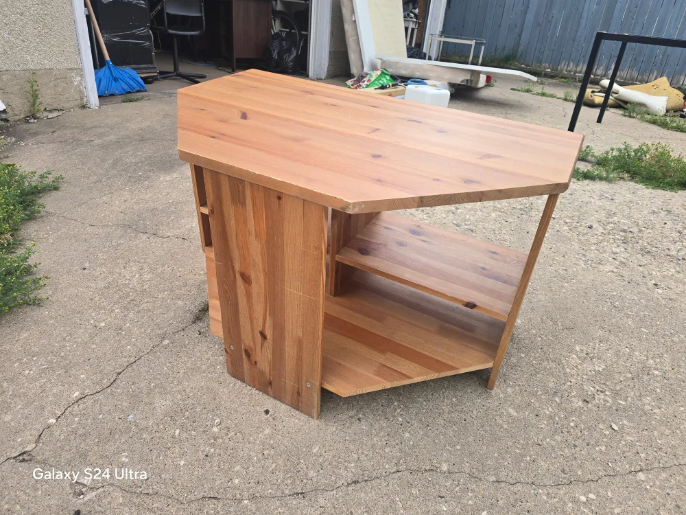 Wooden Corner TV Stand thumbnail