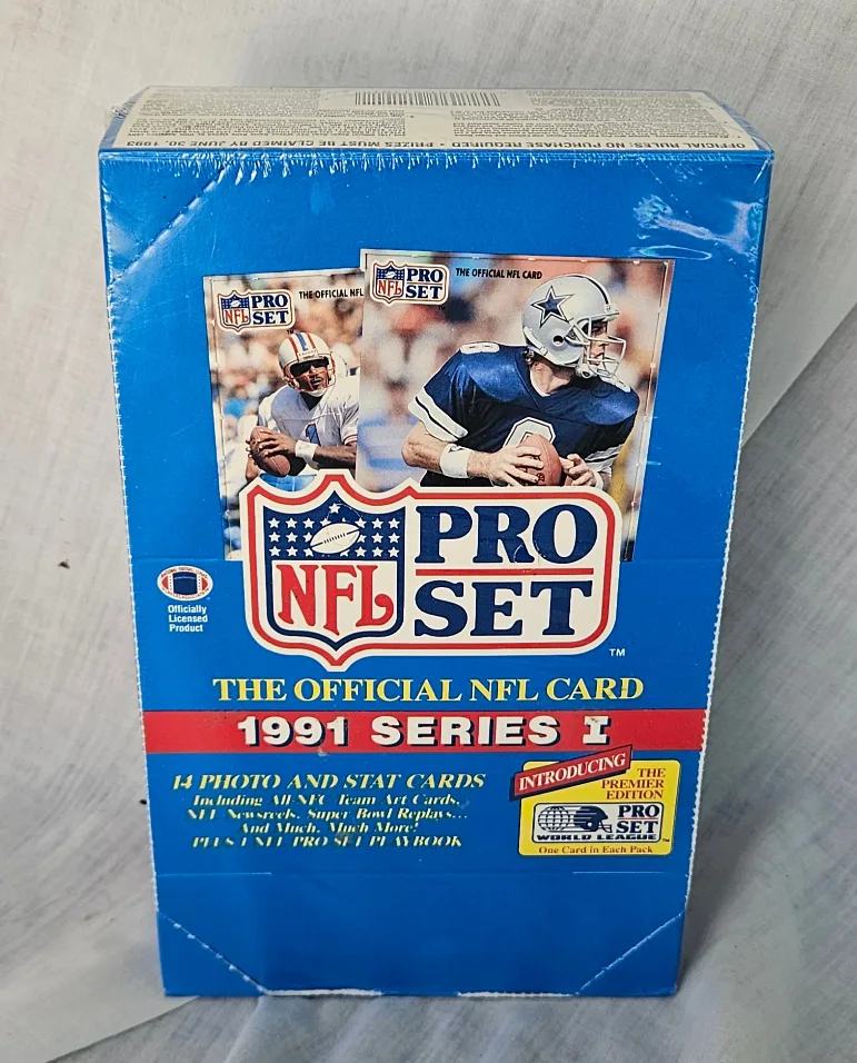 Vintage New 1991 Pro Set Series 1 NFL Football Sealed Box thumbnail