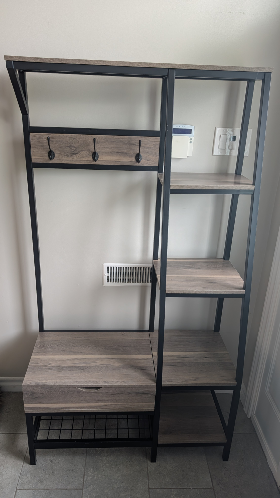 Hall Tree with Storage Bench & Shelves