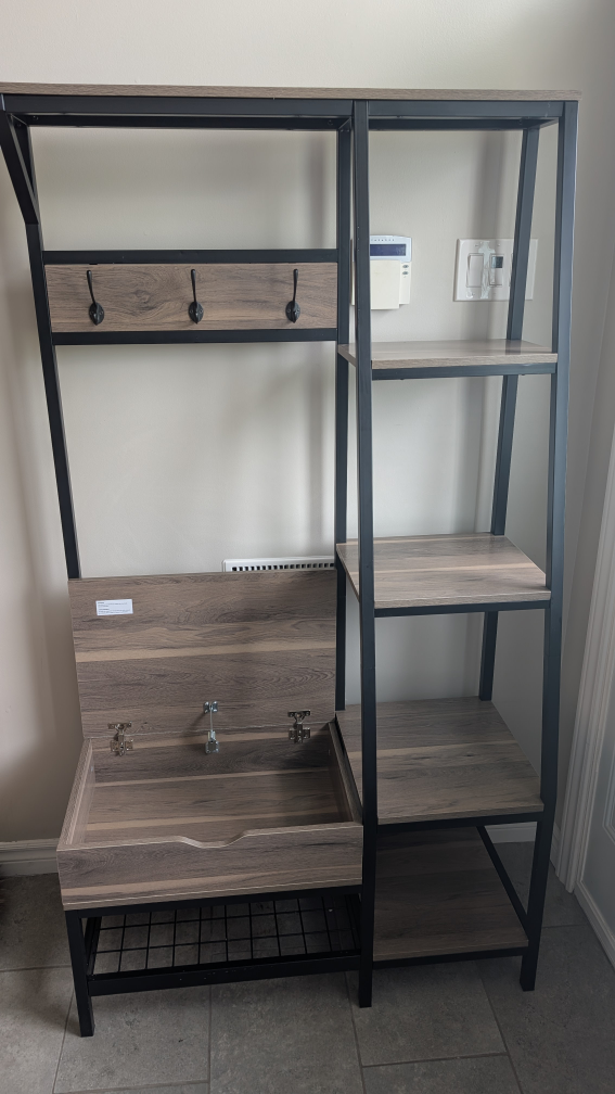 Hall Tree with Storage Bench & Shelves - photo 2