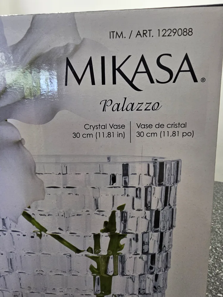 New Mikasa Palazzo Crystal Vase - 30cm thumbnail