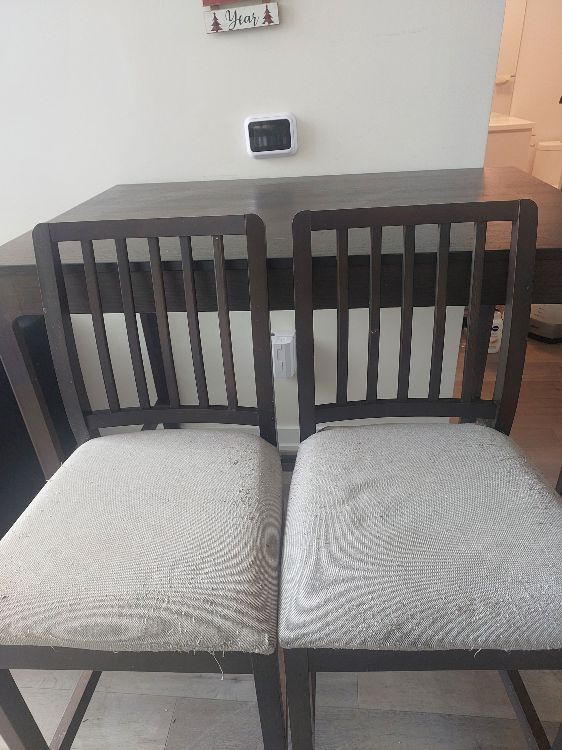 Dark Brown Dining Table with 2 Chairs