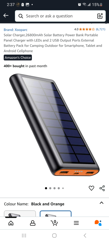 Brand new🇨🇦Solar Charger,26800mAh Solar Battery Power Bank - photo 3