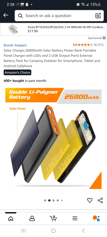Brand new🇨🇦Solar Charger,26800mAh Solar Battery Power Bank - photo 4