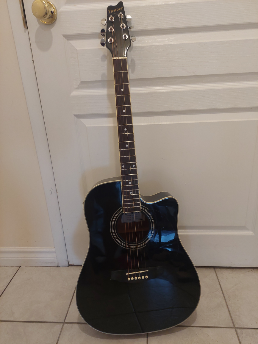Denver Acoustic Electric Guitar - Black