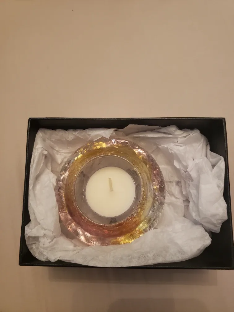 Crackle Glass Candle Holder 🇨🇦 image indicator(2)