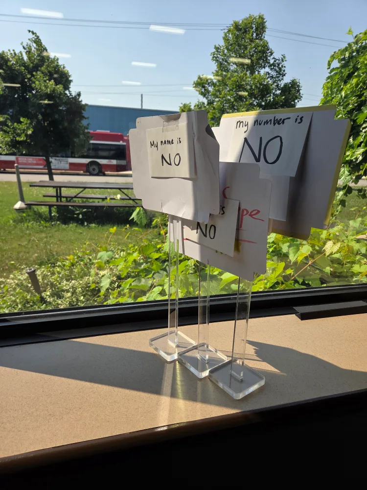 3 clear display stands for signs thumbnail