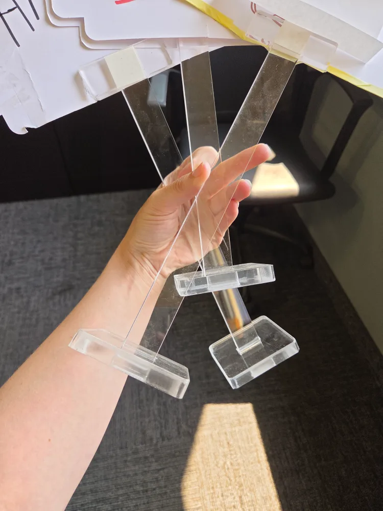 3 clear display stands for signs image indicator(4)