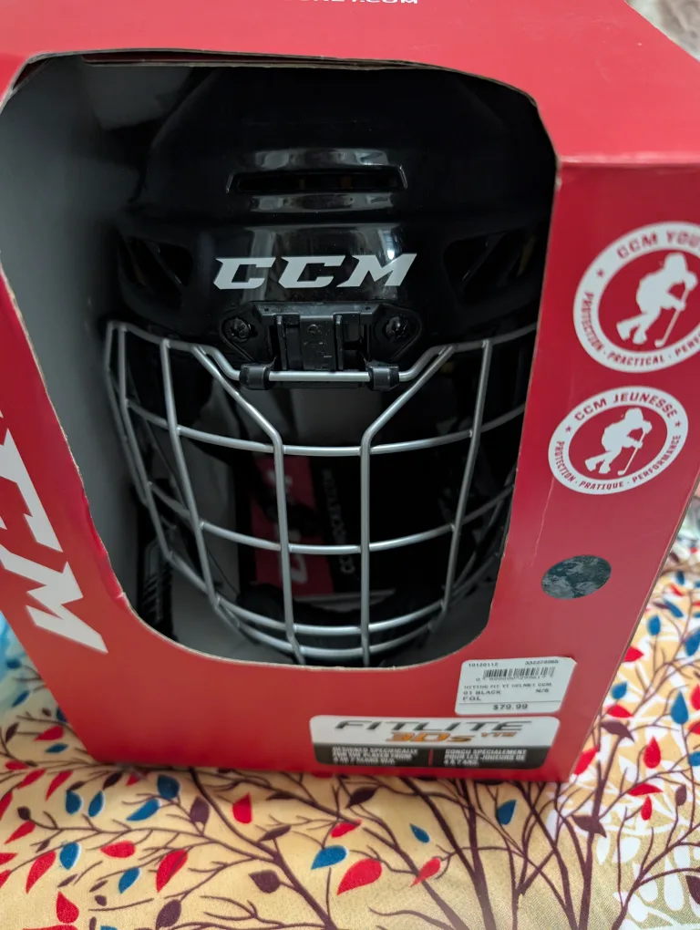 CCM Fitlite 3DS YTH Hockey Helmet - Black thumbnail