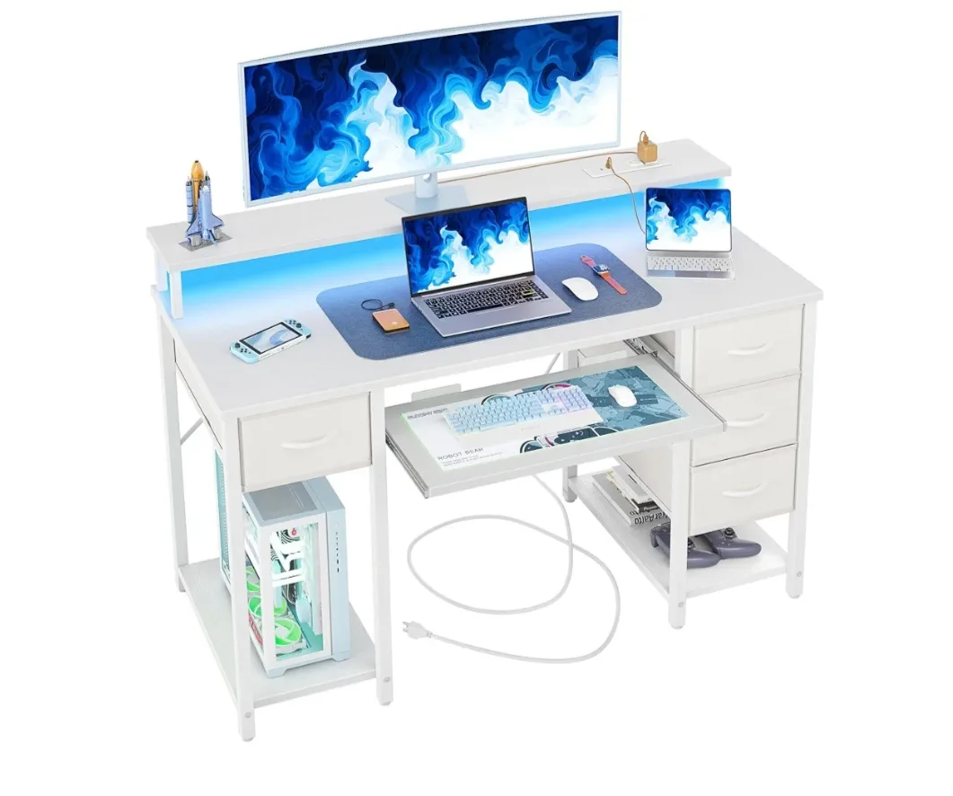 New BEXEVUE 47-inch Computer Desk in sleek white thumbnail