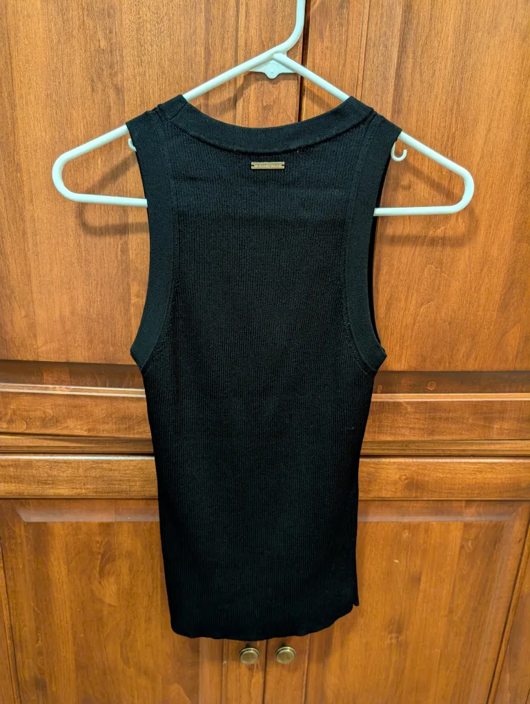 Michael Kors Black knit Tank Top. Size S image indicator(2)