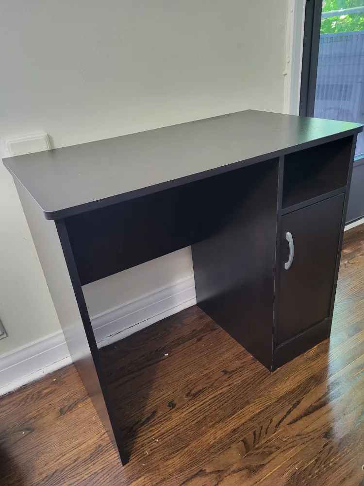 Dark Brown Desk with Storage thumbnail