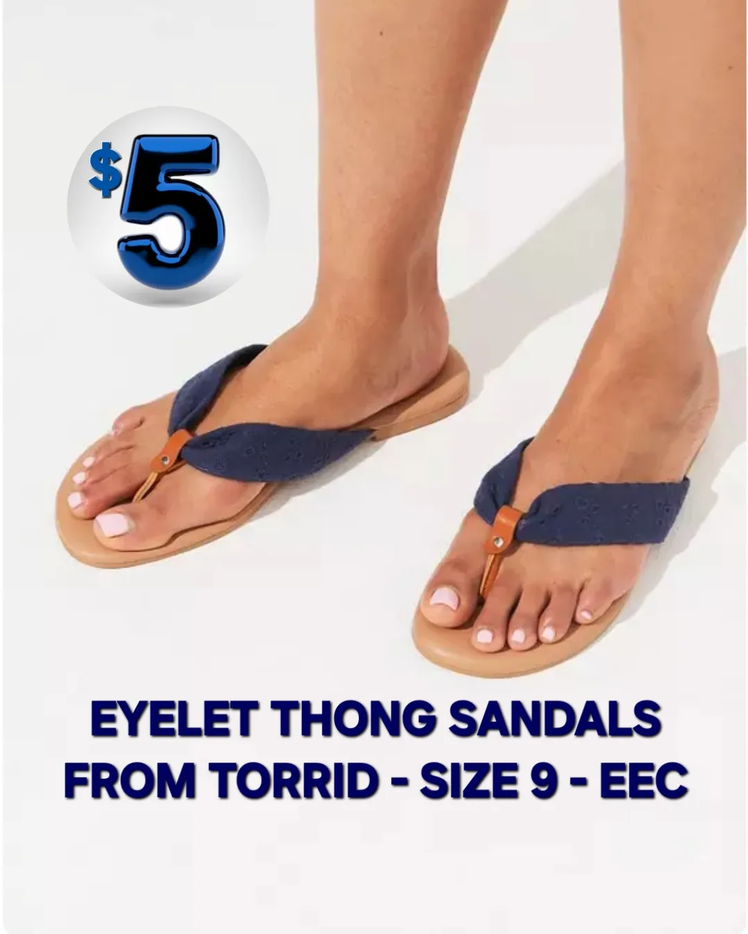 Eyelet Thong Sandals  - LIKE NEW! thumbnail