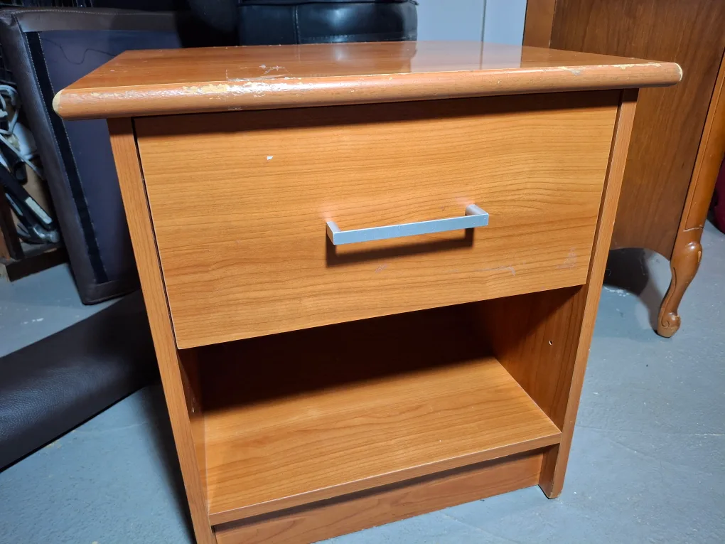 Wooden Nightstand with Drawer & Shelf 🇨🇦 image indicator(2)