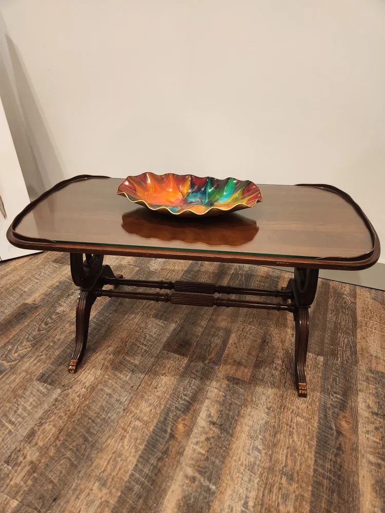 ART DECO GLASS TOP TABLE thumbnail