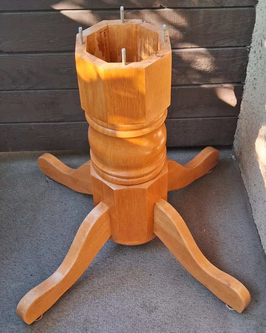 Solid hardwood dining table leg thumbnail