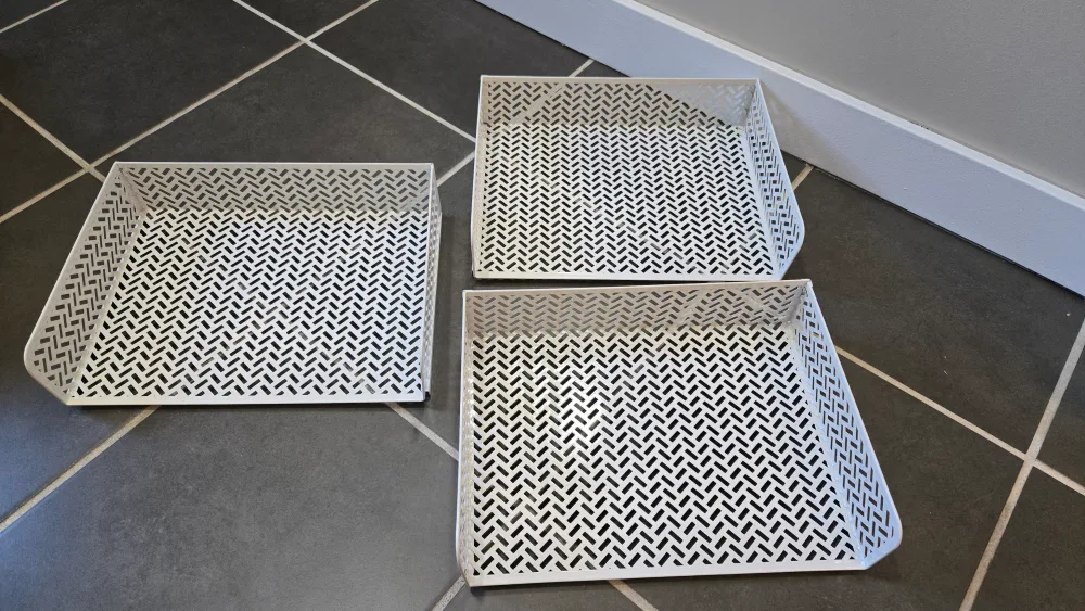 White Metal Mesh 3-Tier Desk Organizer image indicator(2)