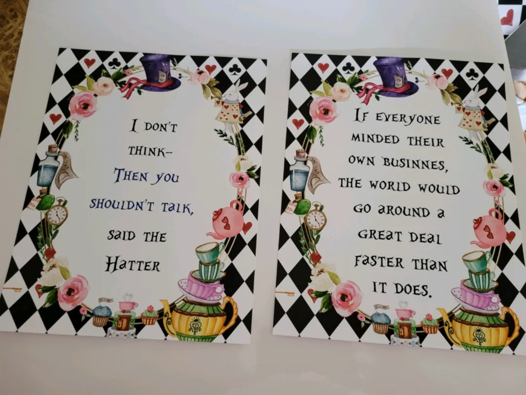 Alice in Wonderland Quote Prints 🇨🇦 thumbnail