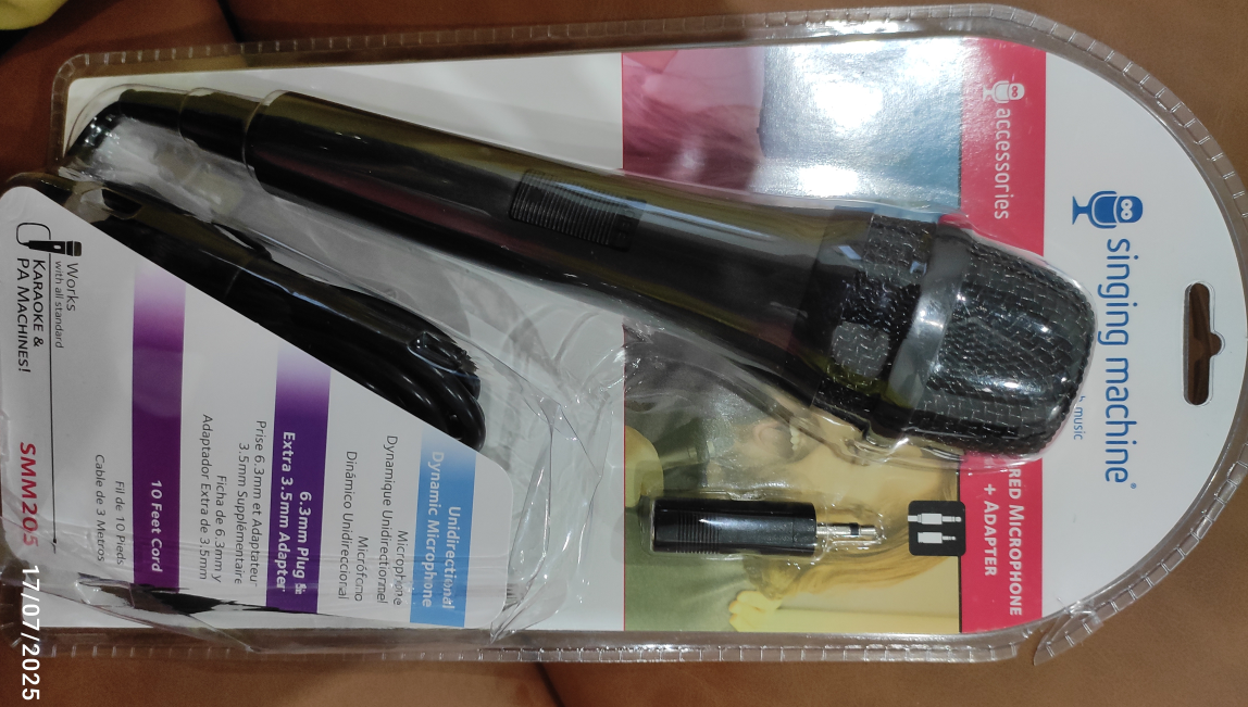 Singing Machine SMM205 Microphone w/ Adapter