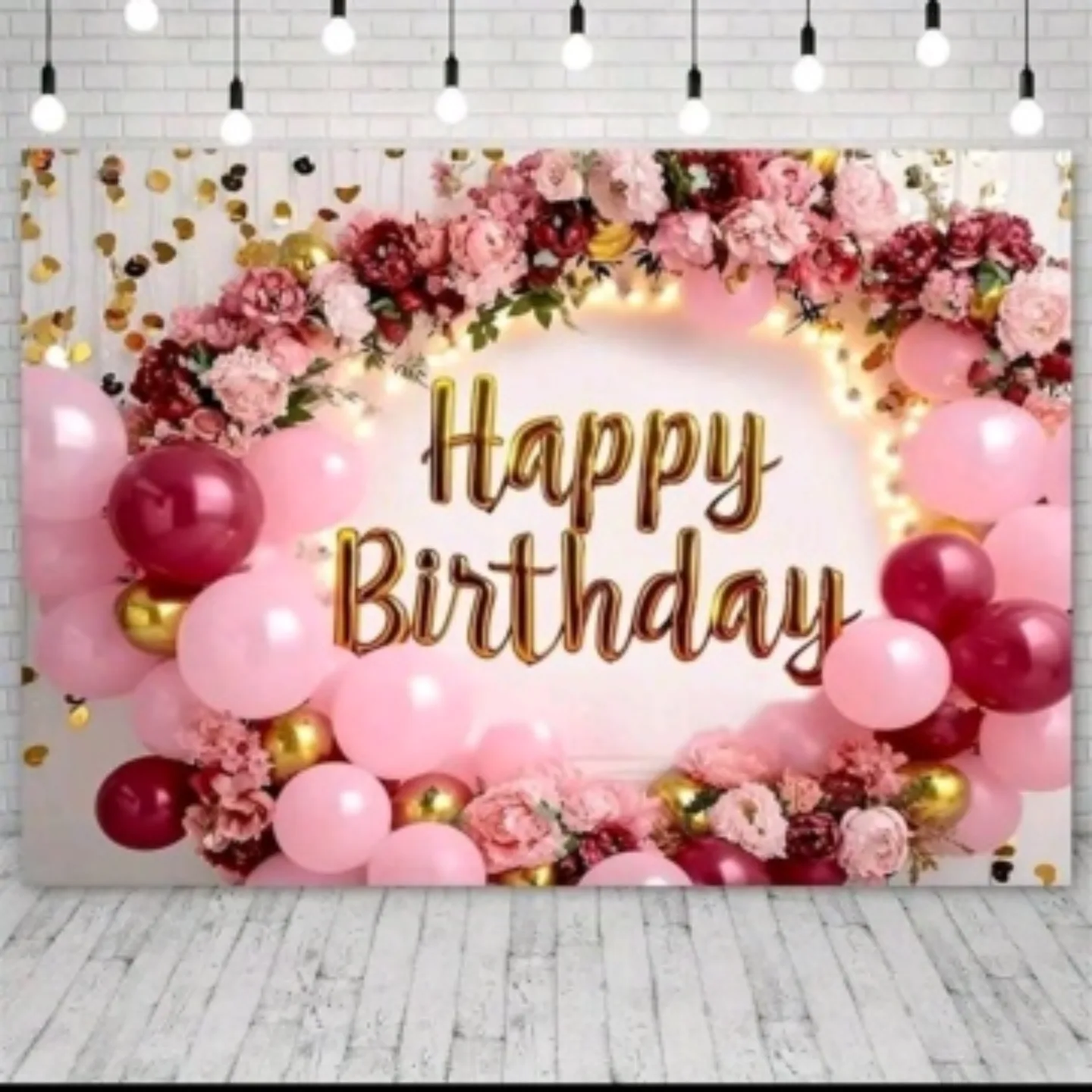 Happy Birthday Backdrop - Party Decoration thumbnail