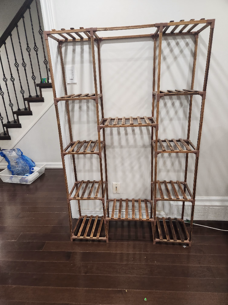 Wooden Plant Stand Shelf - photo 2
