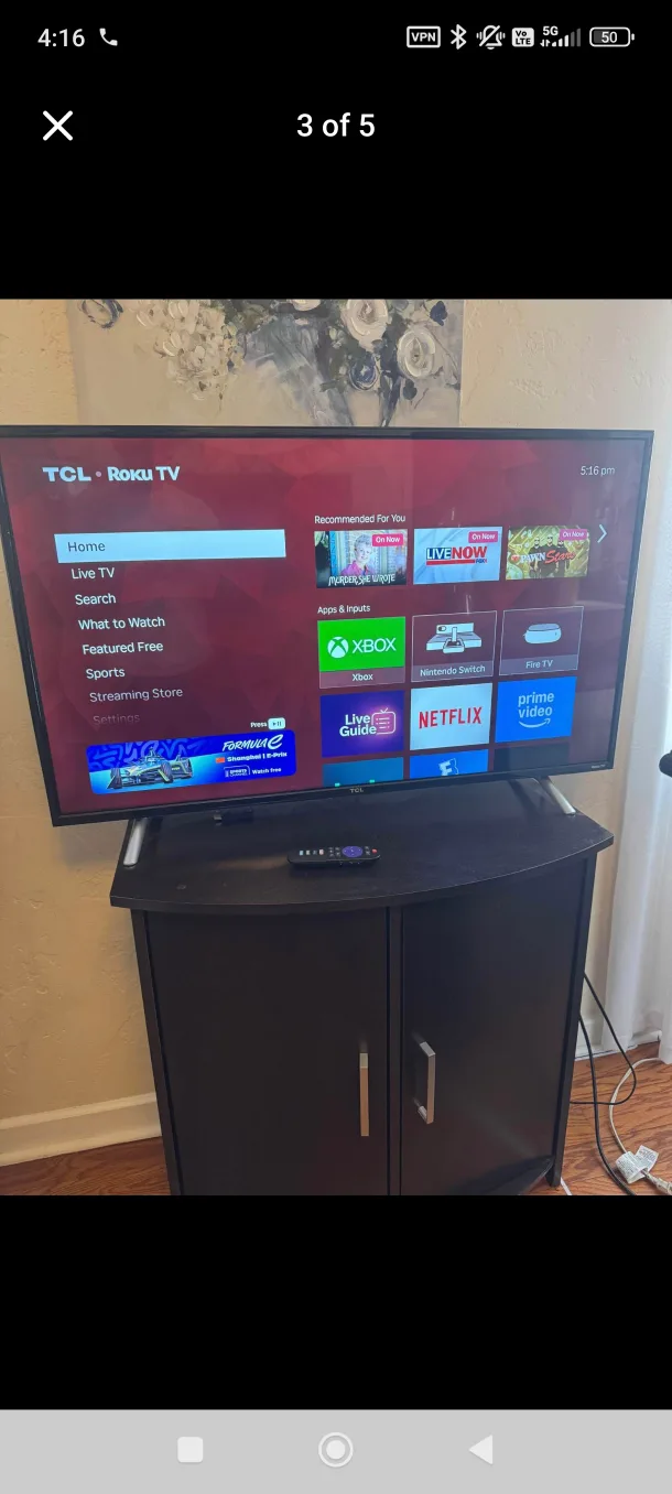 43" TCl 4K UHD Roku Smart tv. delivery Available thumbnail