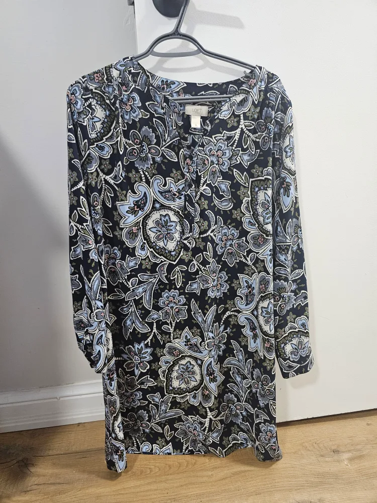 LOFT Floral Print Dress - Size M thumbnail