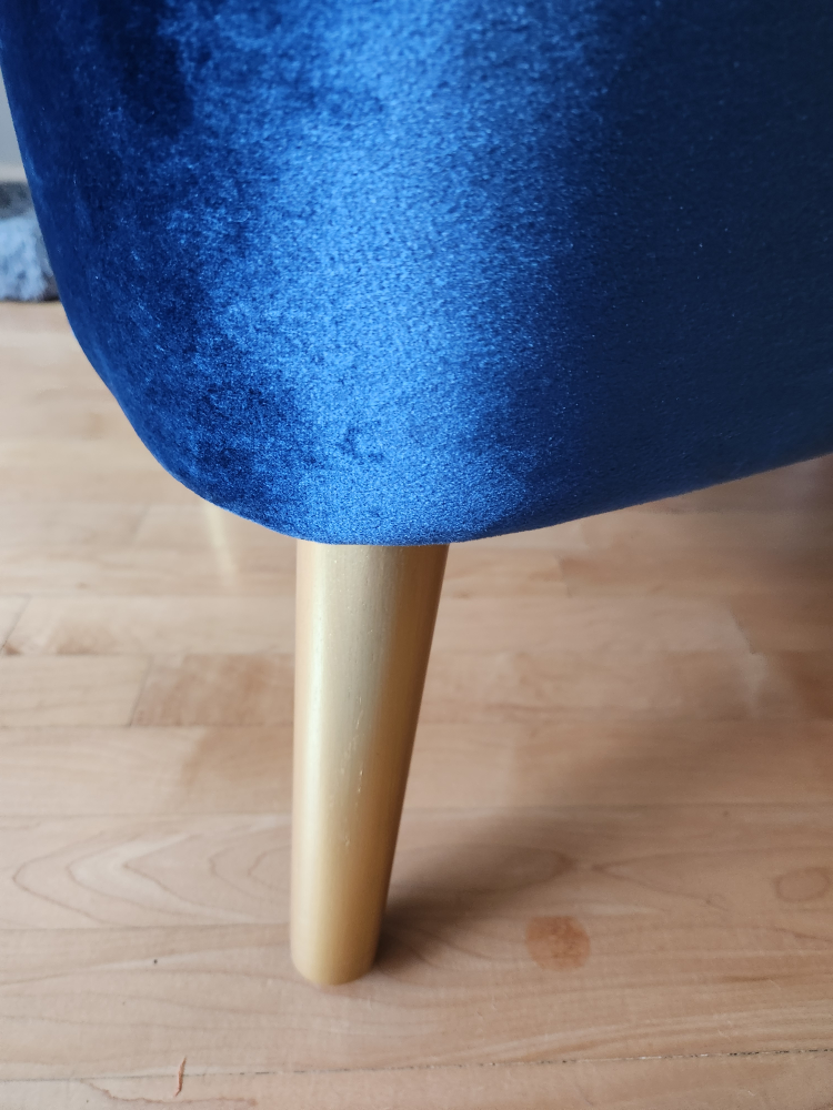 Blue velvet barrel chair - photo 2