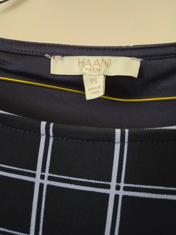 HAANI Petite Blue & White Grid Dress - PS image indicator(2)