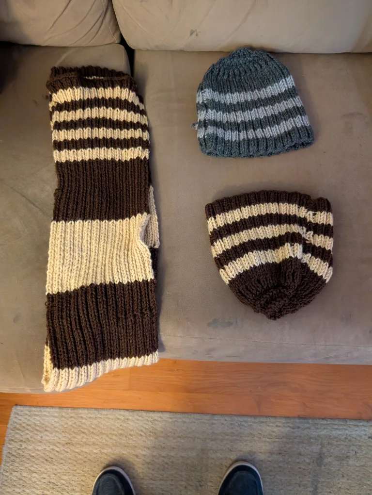 Hand-knitted Scarf & Hats thumbnail