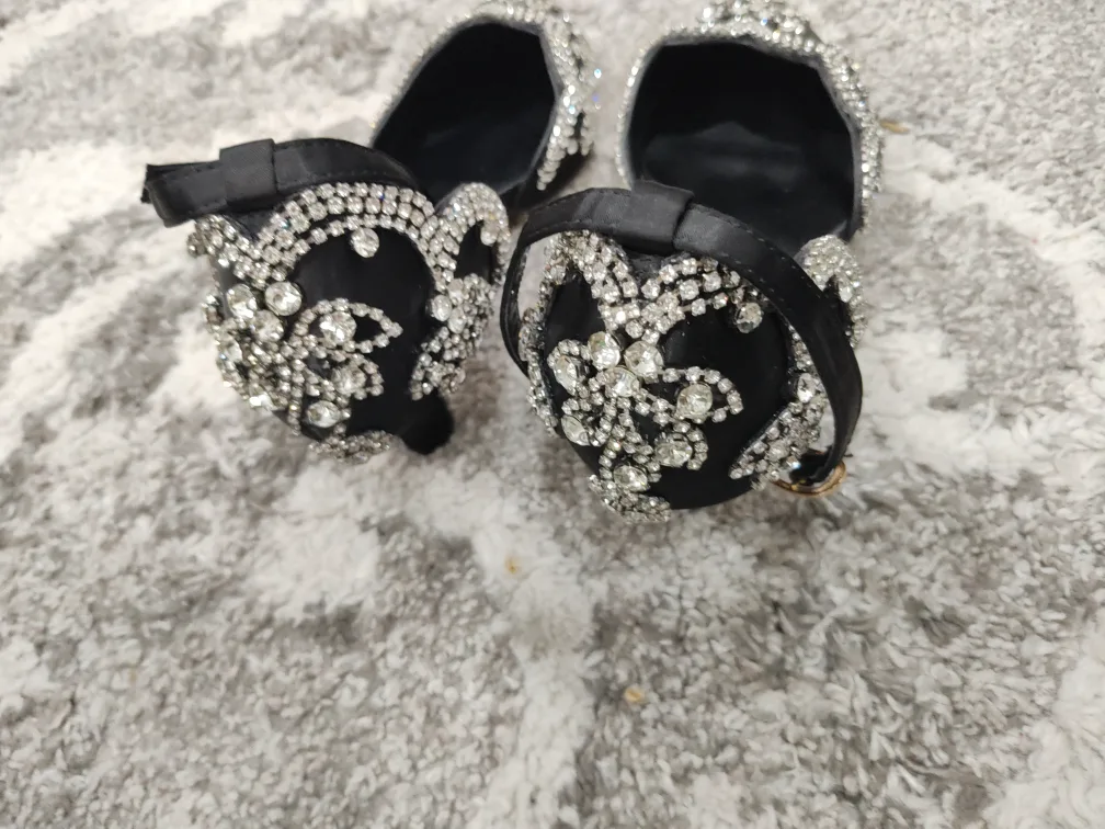 DB Beauty Black Rhinestone Heels image indicator(2)