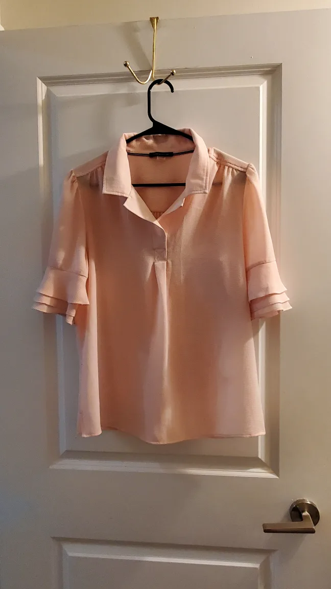Tommy Hilfiger Light Pink Blouse - Size M thumbnail