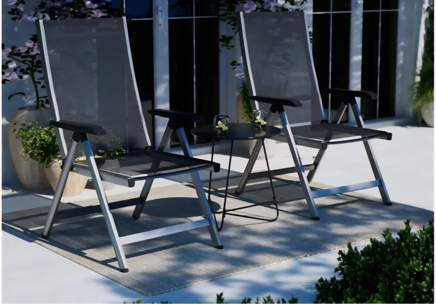 NEW - Pair Patio/Camping Folding Patio Chairs thumbnail