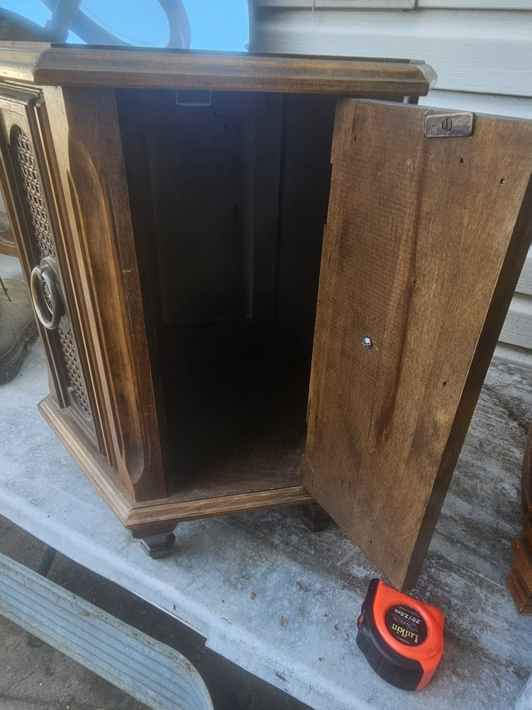 Wooden Side Table with Door - 22" Height - photo 2