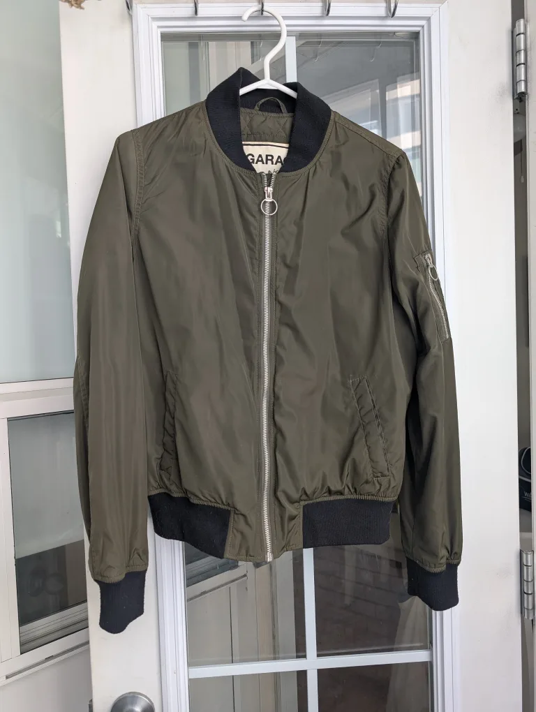 Garage Olive Green Bomber Jacket - Size S thumbnail