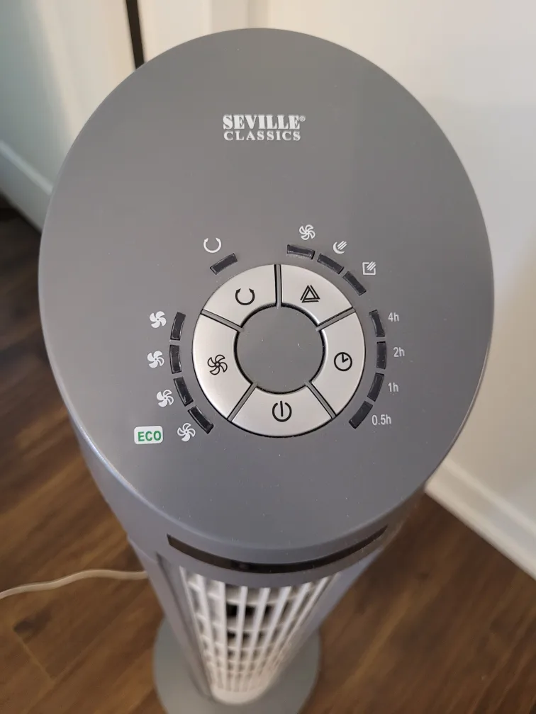 Seville Classics Tower Fan 40"in height with remote control image indicator(5)