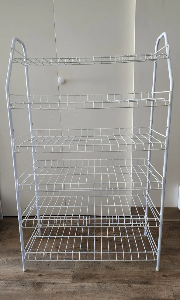 White Wire Shelf Rack - 6 Tier thumbnail