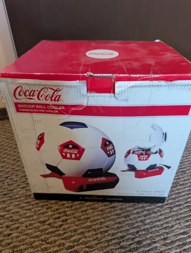 Coca-Cola Soccer Ball Cooler Thermoelectric thumbnail