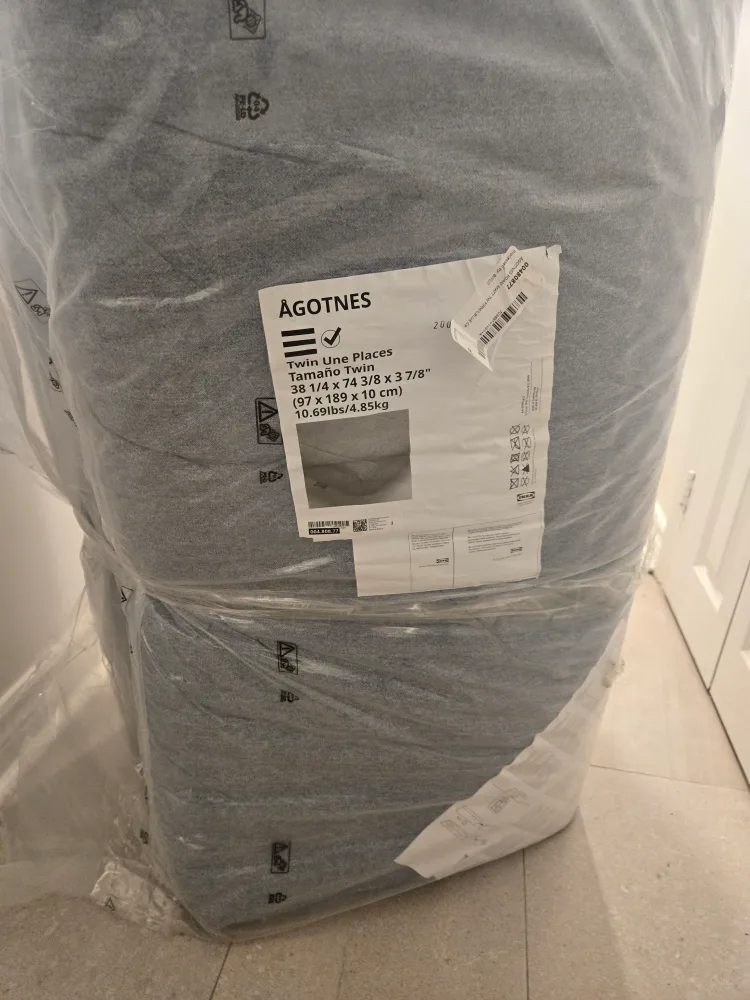 IKEA ÅGOTNES Twin Foam Mattress - Light Blue 40 FOR 1 70 FOR 2 image indicator(2)