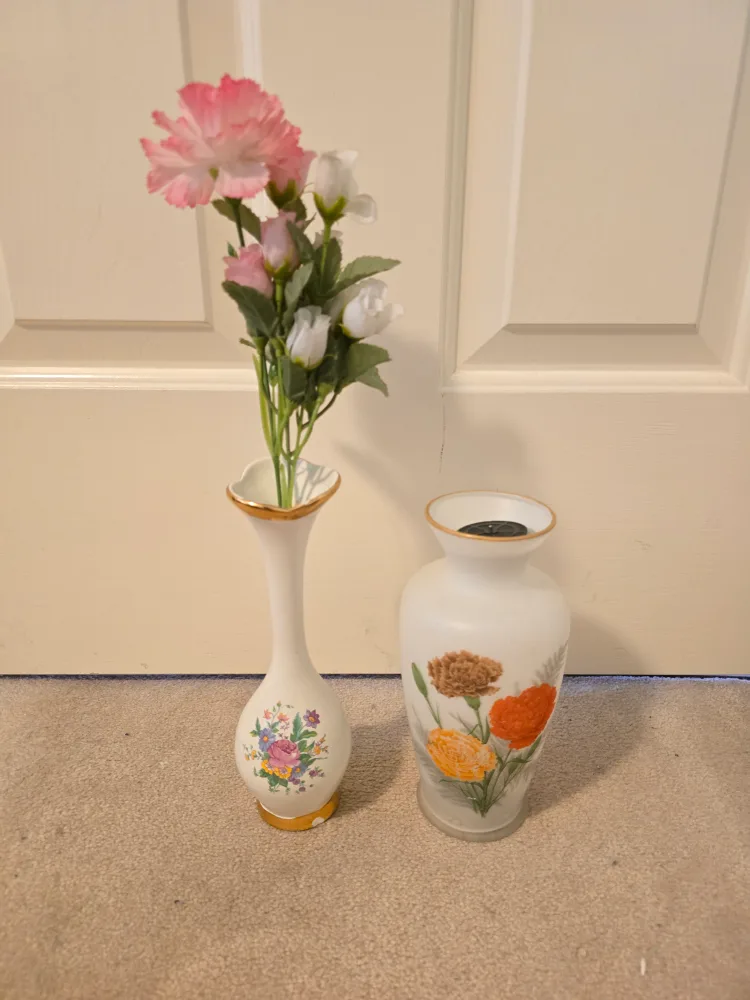 Two Decorative Flower Vases thumbnail