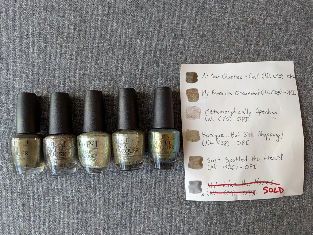 Nail Polish $5 each or $20 for 5 (Creams and Silvers) image indicator(7)