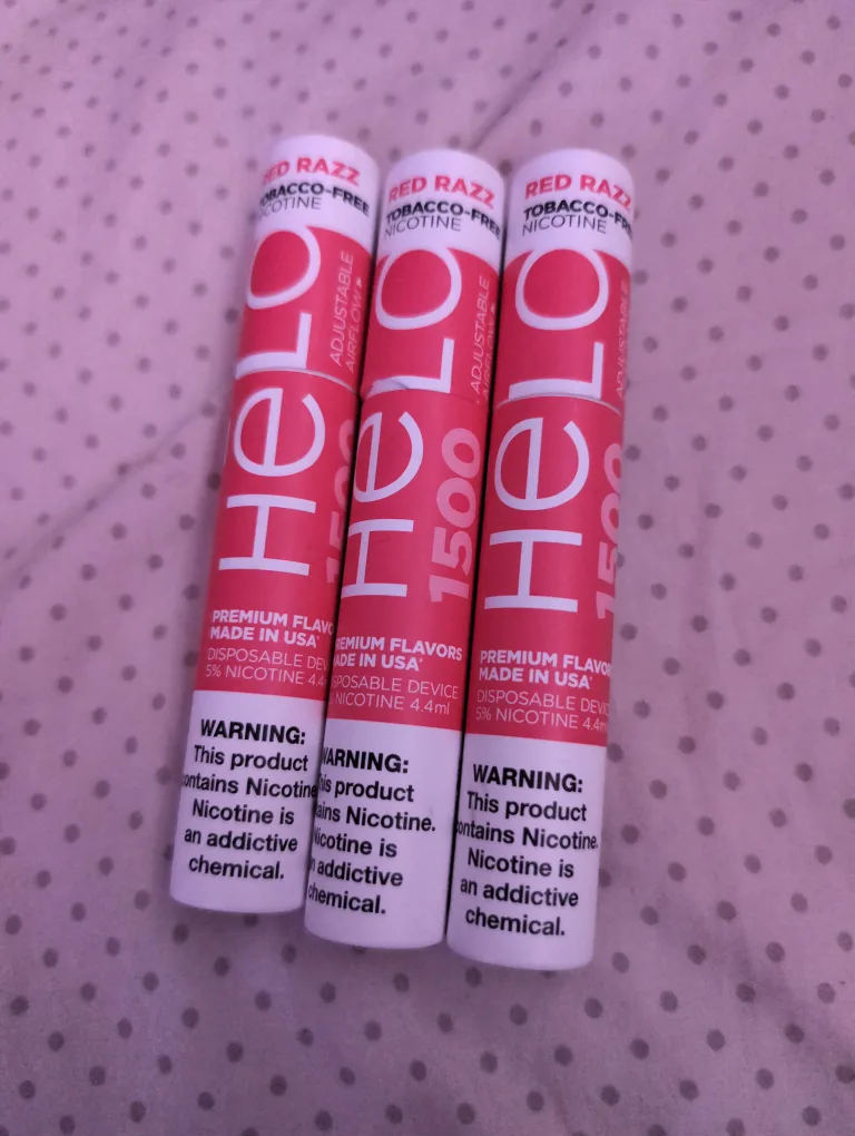 HELO 1500 Red Razz Tobacco-Free Disposable Vape thumbnail