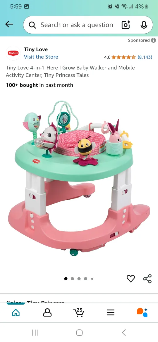 Tiny Love 4-in-1 Here I Grow Baby Walker 🧡 thumbnail