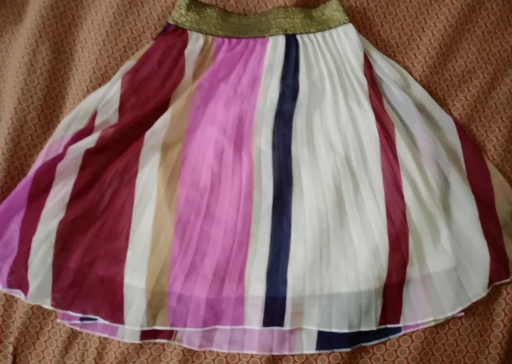 Striped Pleated Skirt 🧡 thumbnail