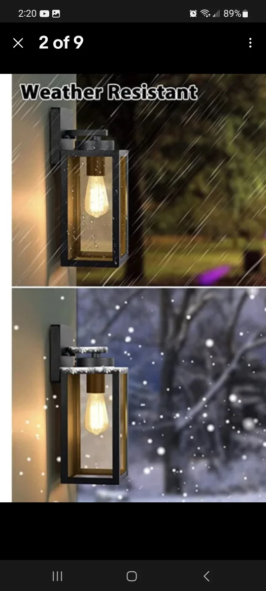 Outdoor Wall Light Fixtures - WaterproofLan brand new in box image indicator(5)