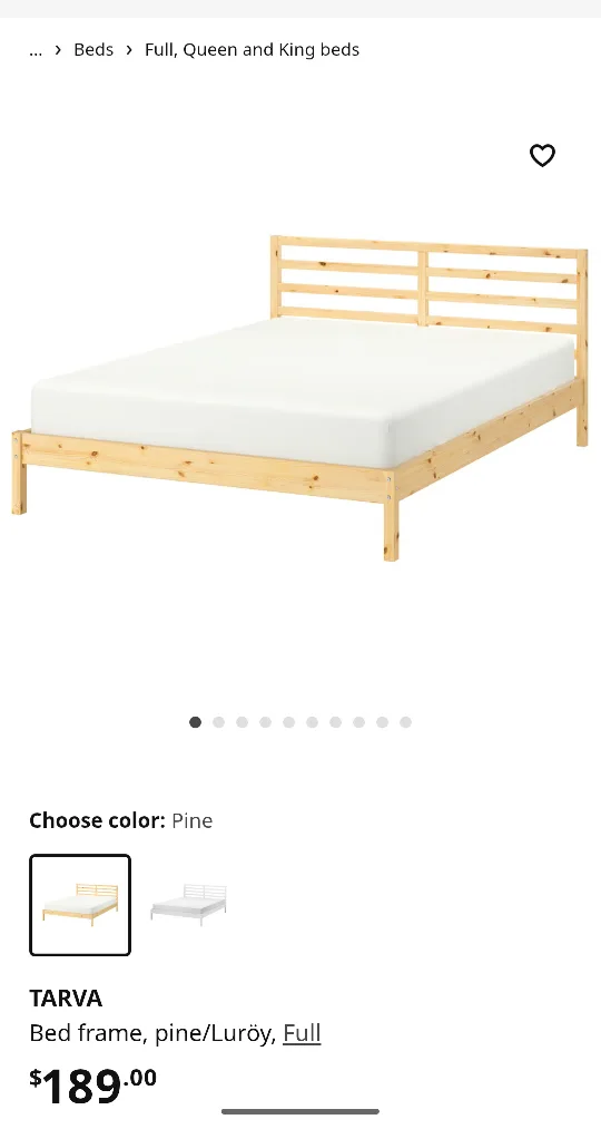 IKEA Tarva Full Bed Frame - Pine thumbnail