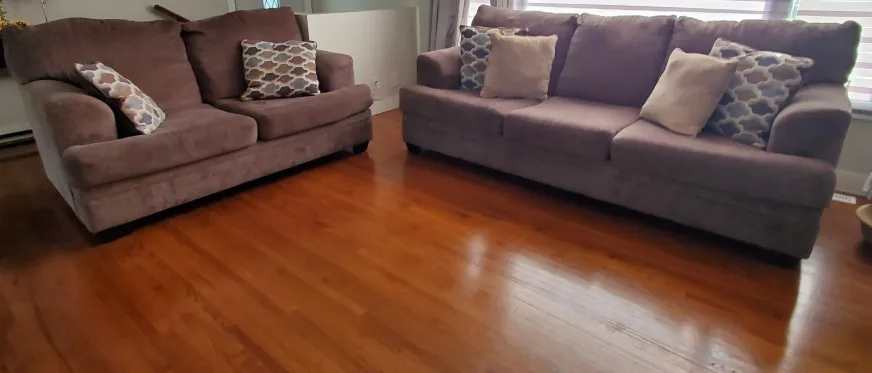 Sofa and Loveseat Set - Dark Grey thumbnail