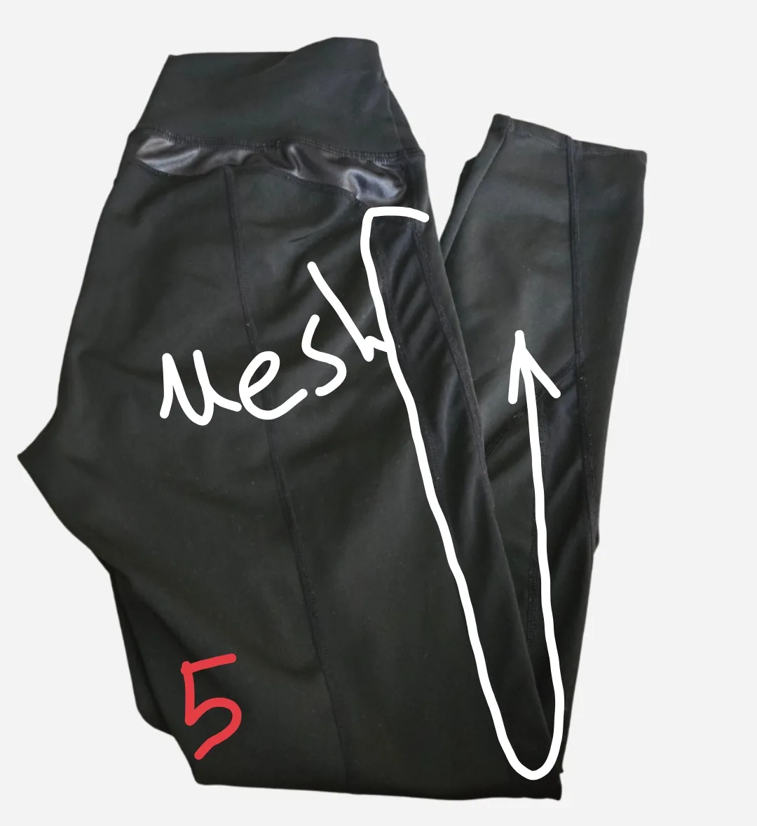 5 Black Leggings sz M image indicator(7)