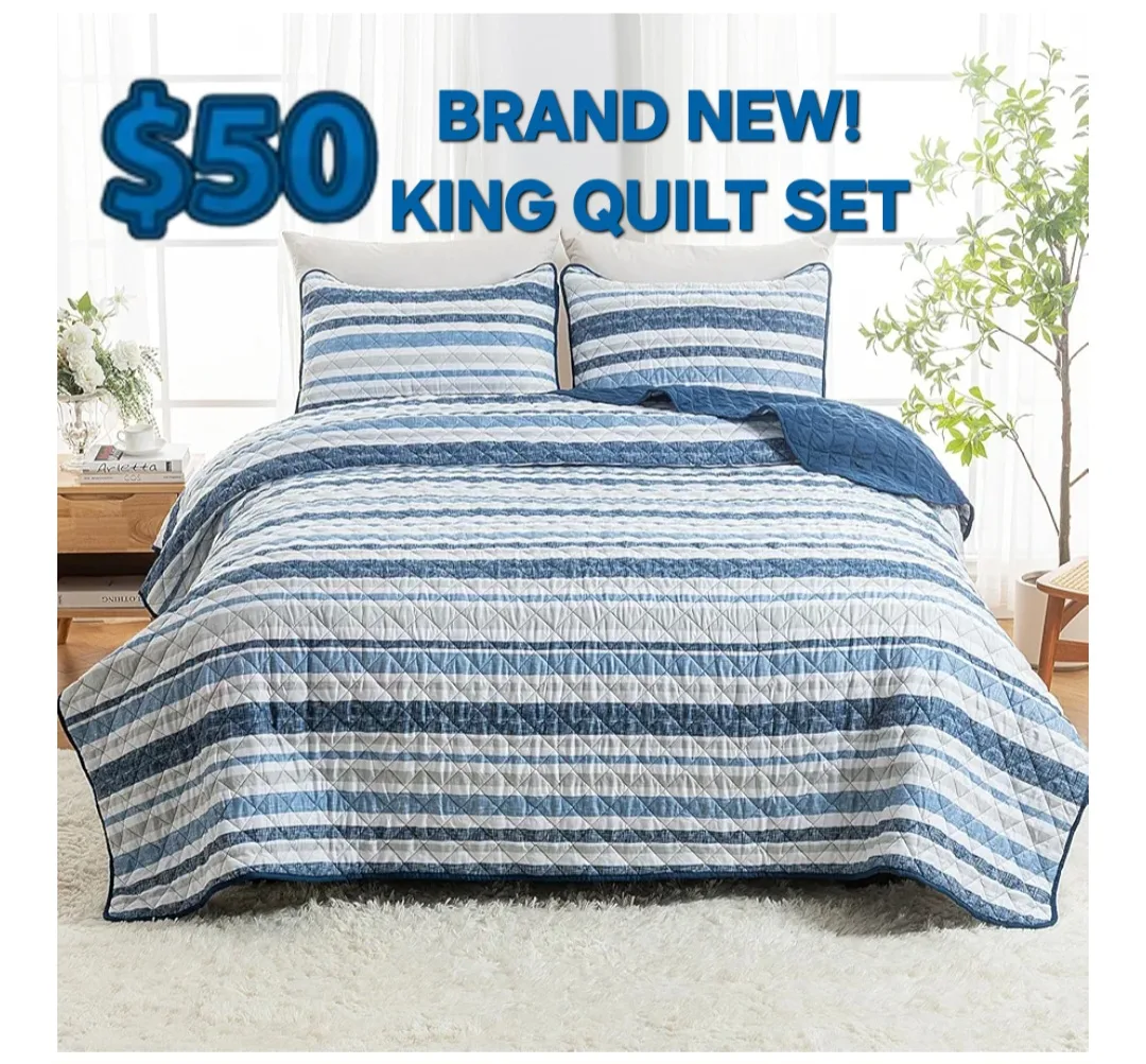 King Size Quilt Set  - BRAND NEW! thumbnail